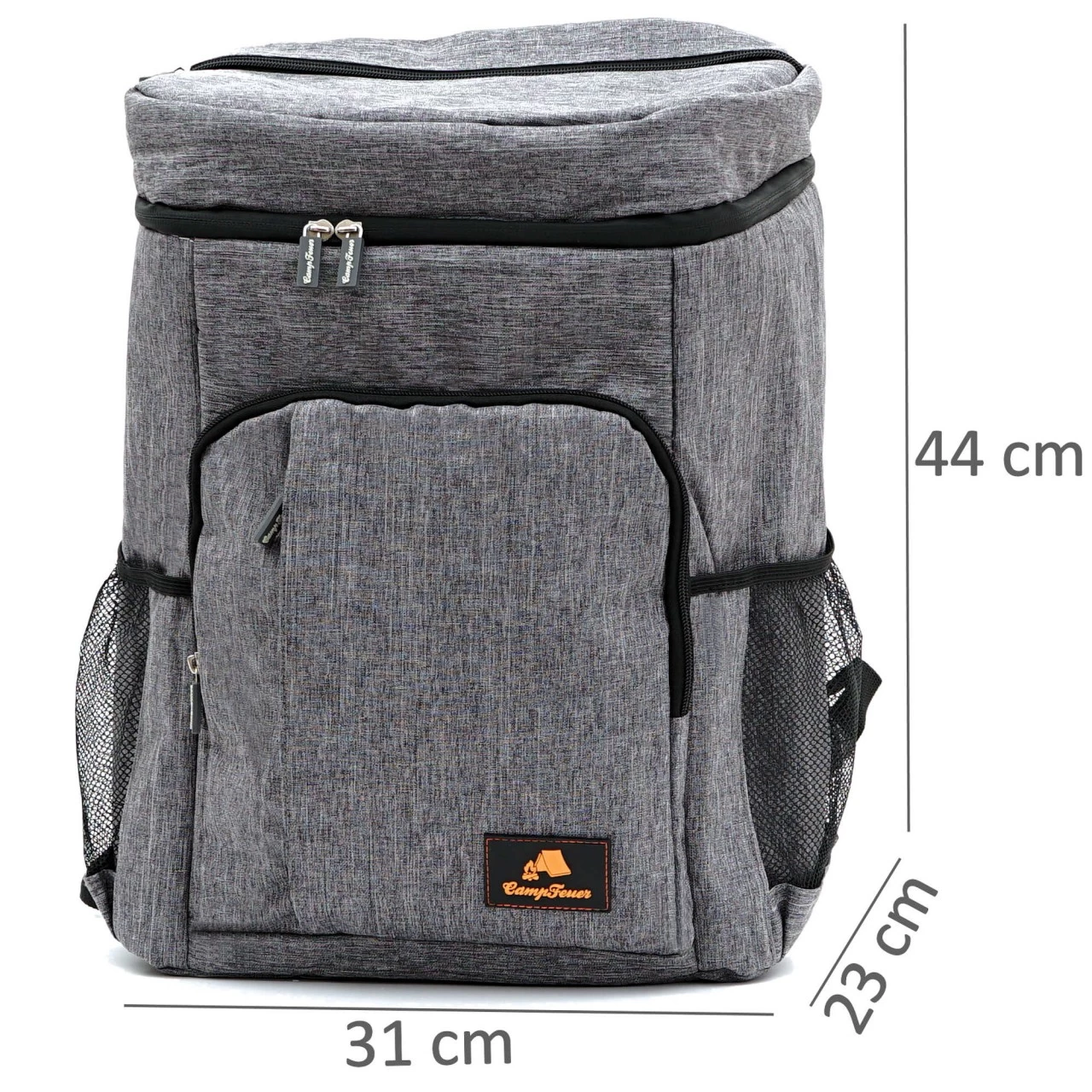 CampFeuer Kühlrucksack | Grau | 20 Liter Isoliertasche 7 CampFeuer Kühlrucksack | Grau | 20 Liter Isoliertasche – Bild 5