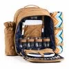 CampFeuer Picknickrucksack Für 4 Personen | Braun | Picknickset 32-teilig
