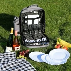 CampFeuer Picknick Rucksack Für 4 Personen | Grau | Picknickset 31-teilig 8 CampFeuer Picknick Rucksack Für 4 Personen | Grau | Picknickset 31-teilig -Camping Store bag3 picknick rucksack bild4 2000px 1280x1280