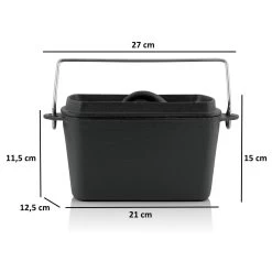 BBQ-Toro Gusseisen Backtopf | 2 Liter | BBQ Dutch Oven Topf, Bräter Mit Deckel -Camping Store bake1 dutch oven masse 2000px 1280x1280