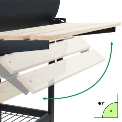 BBQ-Toro Holzkohle Grillwagen | Ø 42 X (L) 80 Cm | Premium Kohle Smoker Fahrbar -Camping Store bbq11 holzkohlegrill smoker bild2 2000px 1280x1280