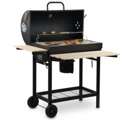 BBQ-Toro Holzkohle Grillwagen | Ø 42 X (L) 80 Cm | Premium Kohle Smoker Fahrbar