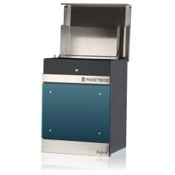 Zelsius Briefkasten-Set Mit Briefkasten Mississippi Und Briefkastenständer, RAL 7016 -Camping Store bk32 paketbox bild3 2000px 1280x1280