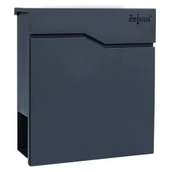 Zelsius Briefkasten Wave Mit Zeitungsfach, Integrierter Soft-Close-Effekt, RAL7016 Anthrazit