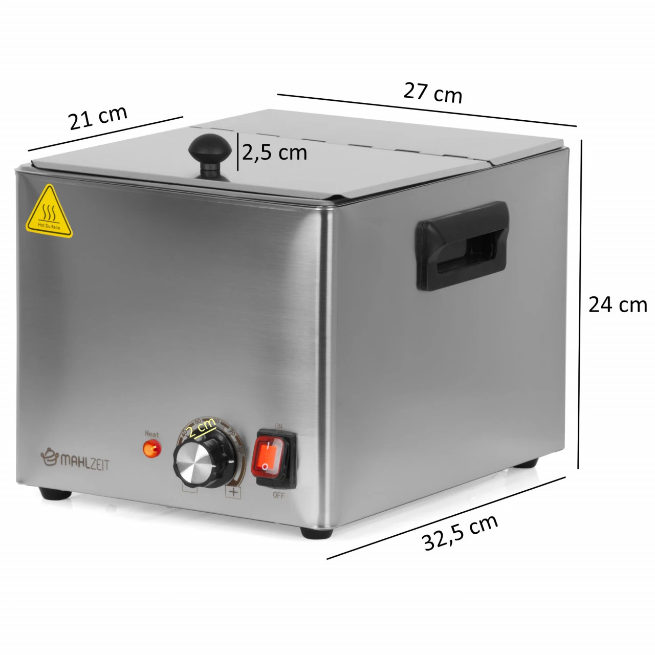Mahlzeit Edelstahl Würstchenwärmer Elektrisch | 1200 W | Automatische Temperaturregelung, 6 Liter 4 Mahlzeit Edelstahl Würstchenwärmer Elektrisch | 1200 W | Automatische Temperaturregelung, 6 Liter – Bild 2
