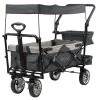 Zelsius Bollerwagen Faltbar Mit Dach, Grau, Transportwagen Mit Gurtsystem, Strandbollerwagen -Camping Store bolle1b bollerwagen bild1 2000px 1280x1280