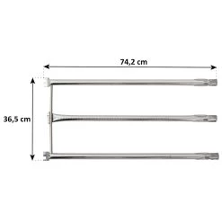 BBQ-Toro Edelstahl Brennerrohr-Set | Ersatzbrenner Für Div. Weber Gasgrills -Camping Store brwe3 brenner masse 2000px 1280x1280