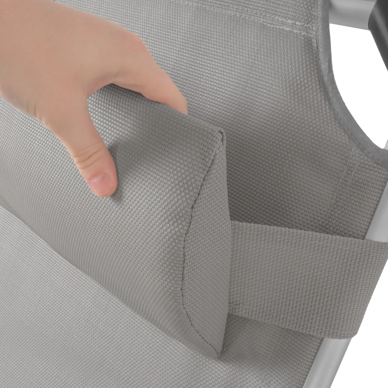 CampFeuer Sonnenliege Mit Dach, Grau, Alu Campingliege, Gartenliege Mit Sonnendach 7 CampFeuer Sonnenliege Mit Dach, Grau, Alu Campingliege, Gartenliege Mit Sonnendach – Bild 5