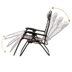 CampFeuer Sonnenliege, Grau, Alu Campingliege, Liegestuhl, Gartenliege Mit Getränkefach -Camping Store cali15g camping liegestuhl bild3 2000px 1280x1280