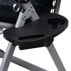 CampFeuer Sonnenliege, Schwarz, Campingliege, Liegestuhl, Relaxliege, Gartenliege Mit Getränkefach -Camping Store cali16a cali16s camping liegestuhl bild7 2000px 1280x1280