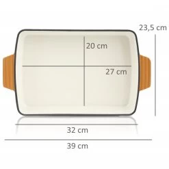 Mahlzeit Bräterset 5-teilig, Sunny Orange, Mit Gusseisen Bräter Und Auflaufform -Camping Store cas01o backtopf eckig massbild 2000px neu 1280x1280