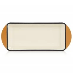 Mahlzeit Gusseisen Auflaufform Eckig 1,6 Liter | Sunny Orange | Induktionsgeeignet, Inkl. 2 Griffe -Camping Store cas02o backtopf eckig bild3 2000px 1280x1280