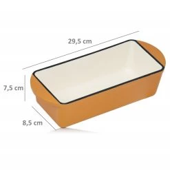 Mahlzeit Bräterset 5-teilig, Sunny Orange, Mit Gusseisen Bräter Und Auflaufform -Camping Store cas02o backtopf eckig massbild 2000px 1280x1280