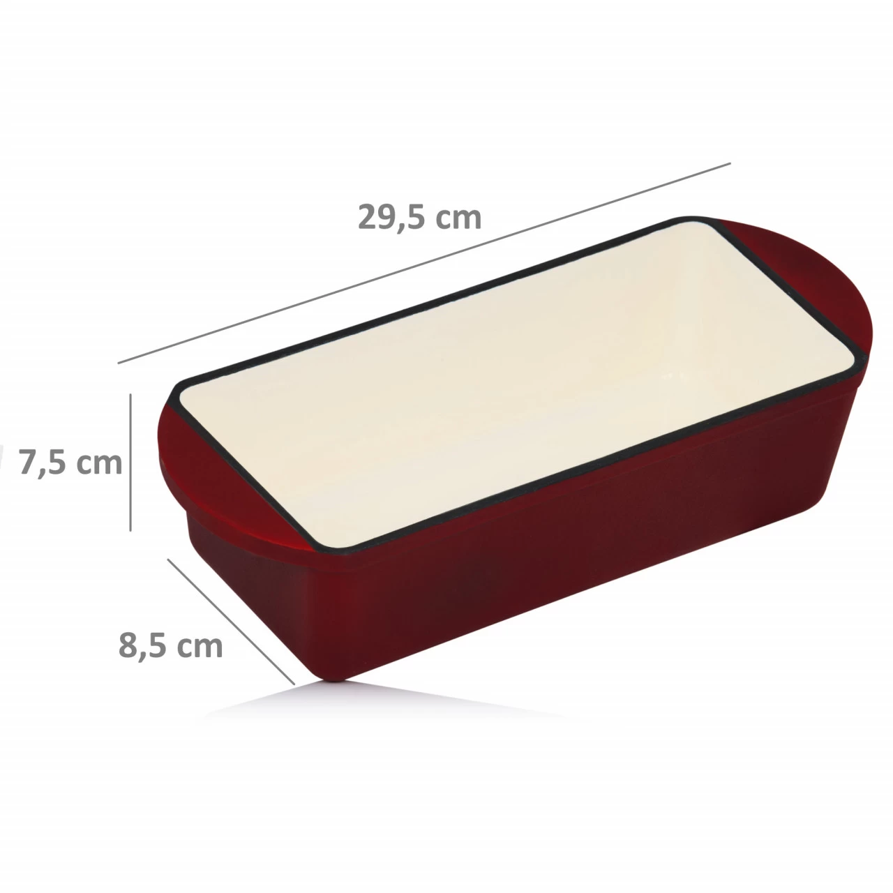 Mahlzeit Gusseisen Auflaufform Eckig 1,6 Liter | Dark Cherry | Induktionsgeeignet, Inkl. 2 Griffe 4 Mahlzeit Gusseisen Auflaufform Eckig 1,6 Liter | Dark Cherry | Induktionsgeeignet, Inkl. 2 Griffe – Bild 2