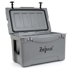 Zelsius Kühlbox Grau 50 Liter | Cooling Box Ideal Für Auto Camping -Camping Store cbox2g cooler box grau bild3 2000px 1280x1280