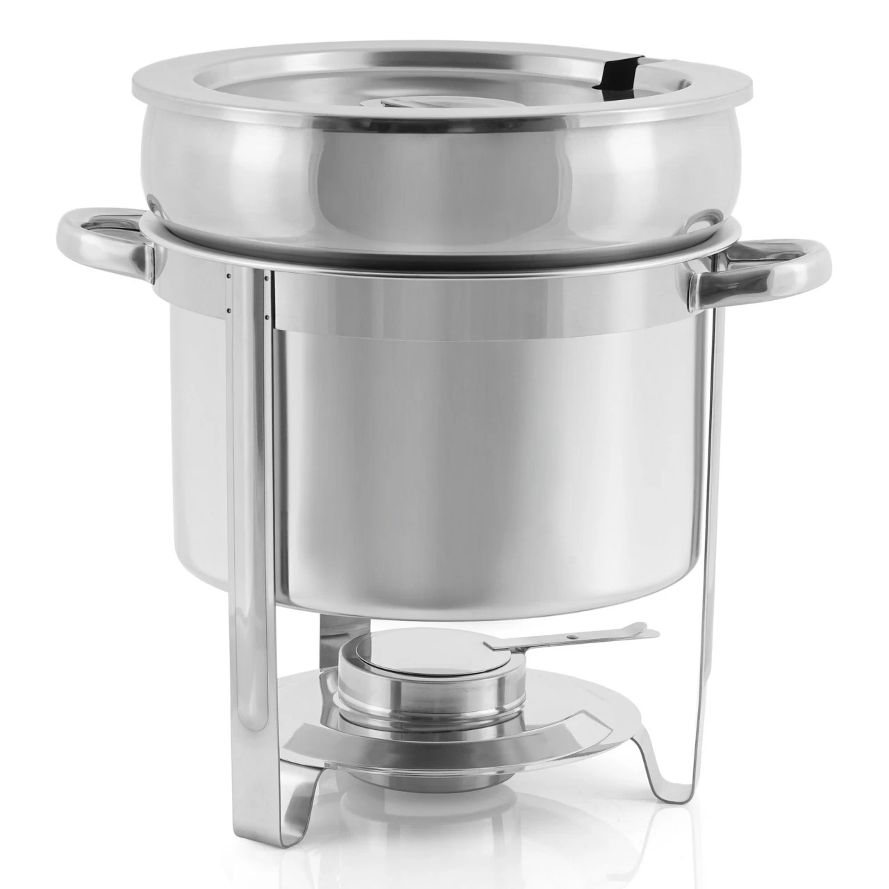 Mahlzeit Edelstahl Chafing Dish, 10 Liter, Rund 3 Mahlzeit Edelstahl Chafing Dish, 10 Liter, Rund