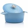 BBQ-Toro Cocotte | 4,0 Liter - Ø 24 Cm | Gusseisen, Emailliert, Blau
