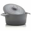 BBQ-Toro Cocotte | 4,0 Liter - Ø 24 Cm | Gusseisen, Emailliert, Grau -Camping Store co01g cocotte bild2 2000px 1280x1280
