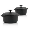 BBQ-Toro Gusseisen Cocotte Set | 3 Liter Und 4 Liter | Rund | Bräter Mit Deckel -Camping Store co12 cocotte bild2 2000px 1280x1280