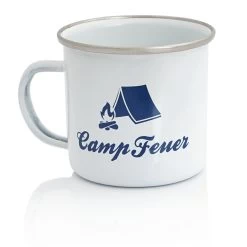 CampFeuer Emaille Tasse | 350 Ml Emaillebecher | Kaffeetasse Für Camping, Outdoor