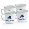 CampFeuer Emaille Tasse (4 Stück) | 350 Ml | Emaillebecher Für Camping, Outdoor