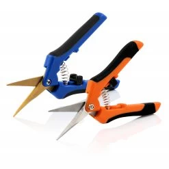 Zelsius 2er Set Ernteschere | Gerade + Gebogene Klinge | Ergonomischer Griff