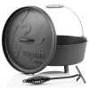 BBQ-Toro Dutch Oven DO12A, 10,7 L Alpha Gusseisen Kochtopf, Gusstopf