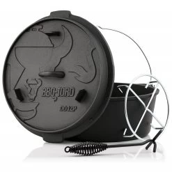 BBQ-Toro Dutch Oven DO12PX, 13,6 L Premium Gusseisen Kochtopf Gusstopf
