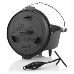 BBQ-Toro Dutch Oven DO45F, 4,2 L Forest Gusseisen Kochtopf, Gusstopf