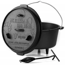 BBQ-Toro Dutch Oven Sonderedition "Deine Lieblingsdopfer" | Mc.Ellisda Und BBQ Bear Dopf | 9 Liter
