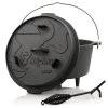 BBQ-Toro Dutch Oven DO9P, 9,0 L Premium Gusseisen Kochtopf, Gusstopf