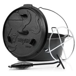 BBQ-Toro Dutch Oven DO9PX, 9,0 L Premium Gusseisen Kochtopf, Gusstopf