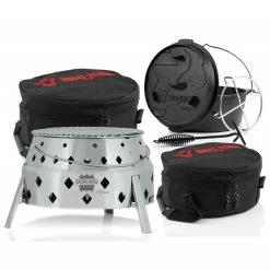 BBQ-Toro 6-teiliges Dutch Oven Set Mit Dutch Oven Grill "DOKING", 9 QT Dutch Oven Und Zubehör