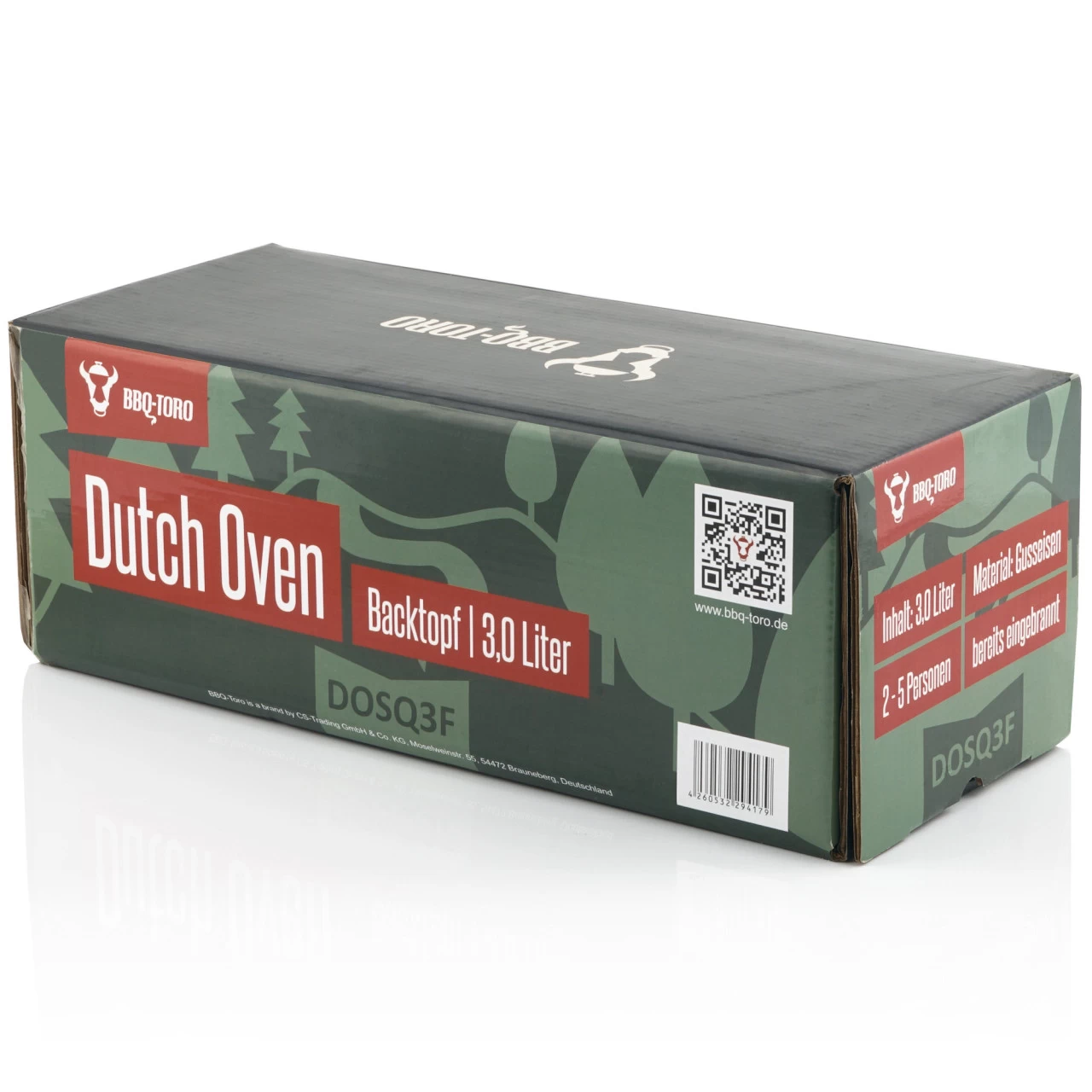 BBQ-Toro Dutch Oven Backtopf, 3,0 Liter, Forest Gusseisen Bräter 5 BBQ-Toro Dutch Oven Backtopf, 3,0 Liter, Forest Gusseisen Bräter – Bild 3
