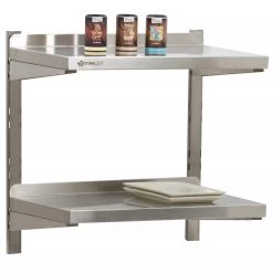 Mahlzeit Edelstahl Wandregal | 60 X 35 Cm | 2 Ablagen | Küchenregal Hängeregal -Camping Store ehr3 edelstahl haengeregal bild2 2000px 1280x1280