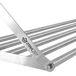 Mahlzeit Edelstahl Wandregal, 120 X 30 Cm, Klappbares Hängeregal Im Praktischen Stangendesign -Camping Store ehr8 9 edelstahl haengeregal bild2 2000px 1280x1280