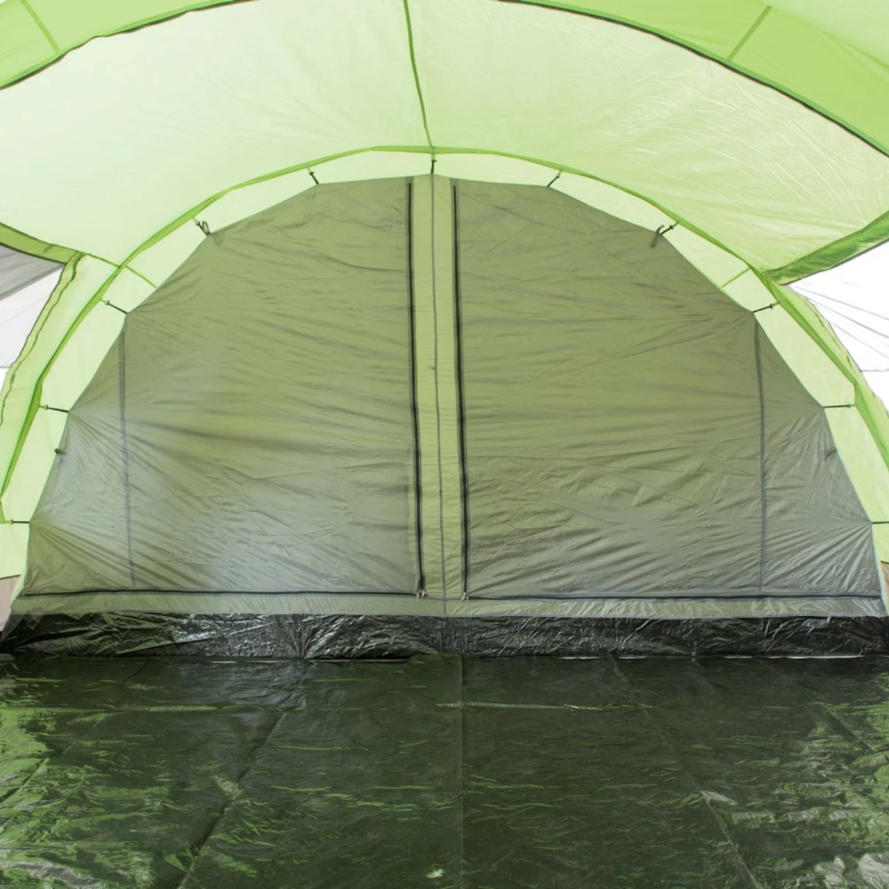 CampFeuer Zelt Relax6 Für 6 Personen | Grün/Grau, Tunnelzelt 5000 Mm Wassersäule 9 CampFeuer Zelt Relax6 Für 6 Personen | Grün/Grau, Tunnelzelt 5000 Mm Wassersäule – Bild 7