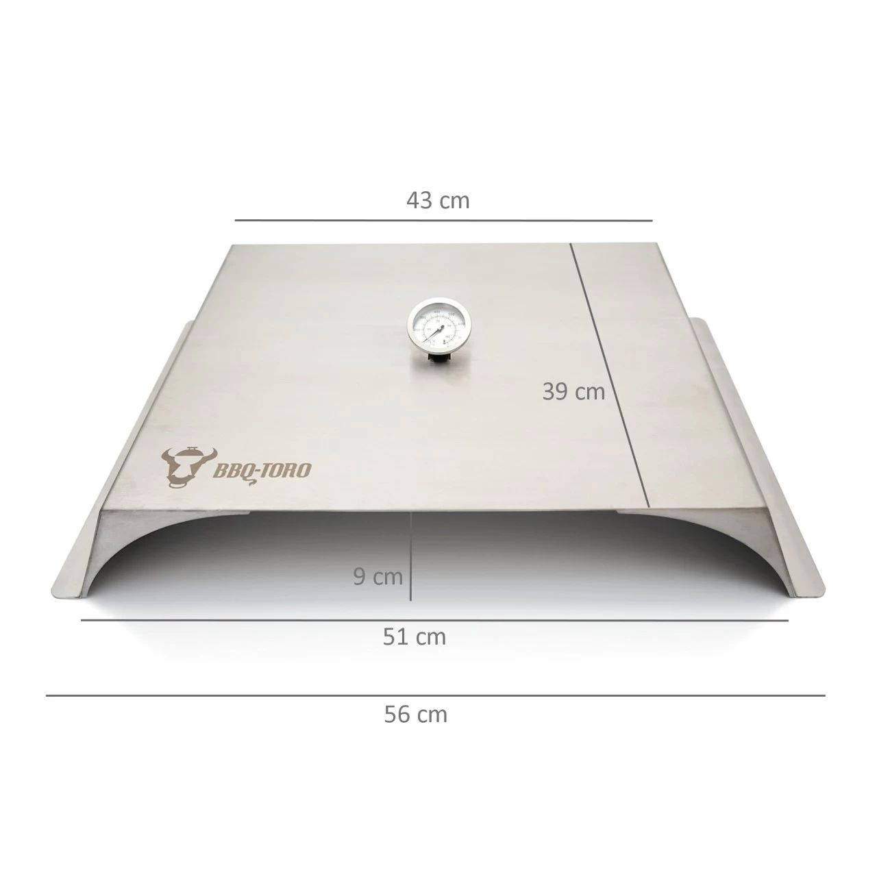 BBQ-Toro Edelstahl Pizzaaufsatz Set Für Gasgrill, Pizzastein, Schaufel 6 BBQ-Toro Edelstahl Pizzaaufsatz Set Für Gasgrill, Pizzastein, Schaufel – Bild 4