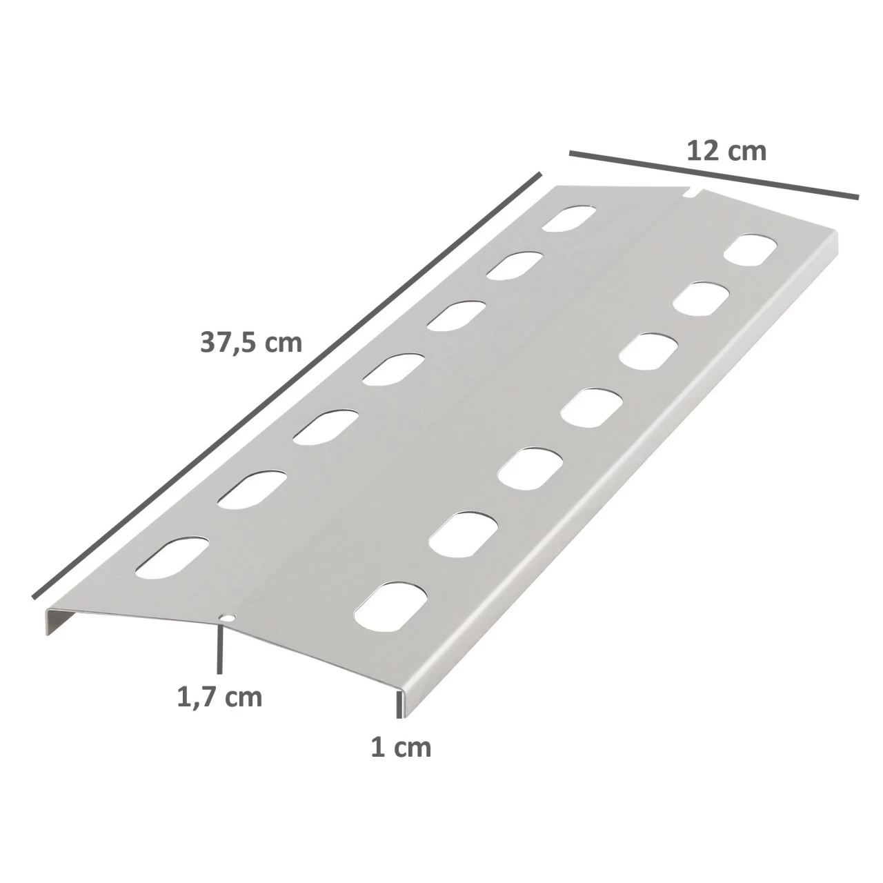 BBQ-Toro Edelstahl Flammenverteiler Für Gasgrill | 37,5 X 12 Cm | Flammenblech 4 BBQ-Toro Edelstahl Flammenverteiler Für Gasgrill | 37,5 X 12 Cm | Flammenblech – Bild 2
