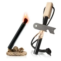 CampFeuer Feuerstahl Set Mit Feuerstahl, Multi-Tool Und Zunder, Notfallausrüstung, Survival Set