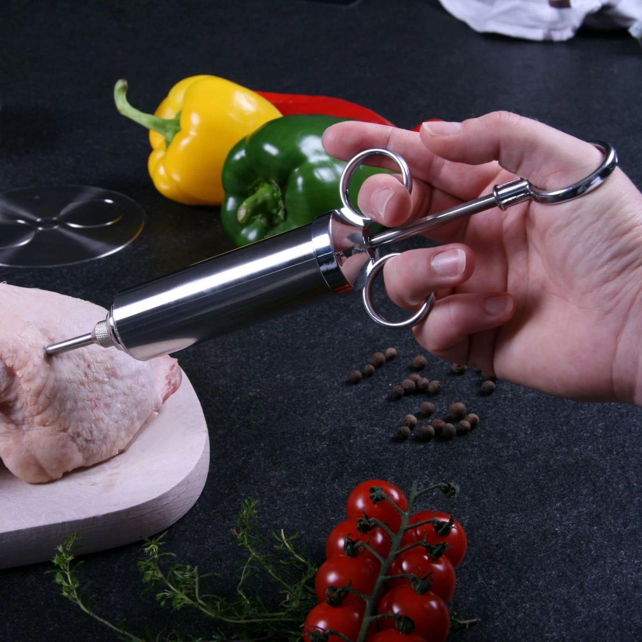 BBQ-TORO Edelstahl Marinierspritze, Bratenspritze Mit 2 Nadeln 7 BBQ-TORO Edelstahl Marinierspritze, Bratenspritze Mit 2 Nadeln – Bild 5