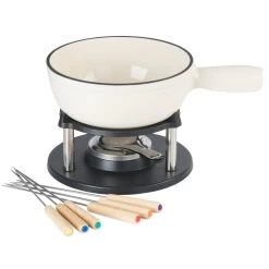 BBQ-Toro 9-teiliges Gusseisen Fondue Set Für 6 Personen, 2 L, Emailliert, Mit Brenner Und Gabeln -Camping Store fond1c fondueset bild4 2000px 1280x1280