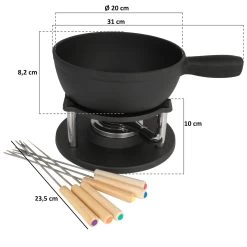 BBQ-Toro 9-teiliges Gusseisen Fondue Set Für 6 Personen, 2 L, Fondueset Mit Brenner Und Gabeln 13 BBQ-Toro 9-teiliges Gusseisen Fondue Set Für 6 Personen, 2 L, Fondueset Mit Brenner Und Gabeln -Camping Store fond1p fondueset massbild 2000px 1280x1280