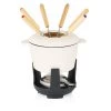 BBQ-Toro 13-teiliges Gusseisen Fondue Set Für 6 Personen, 1 L, Emailliert, Mit Brenner Und Gabeln