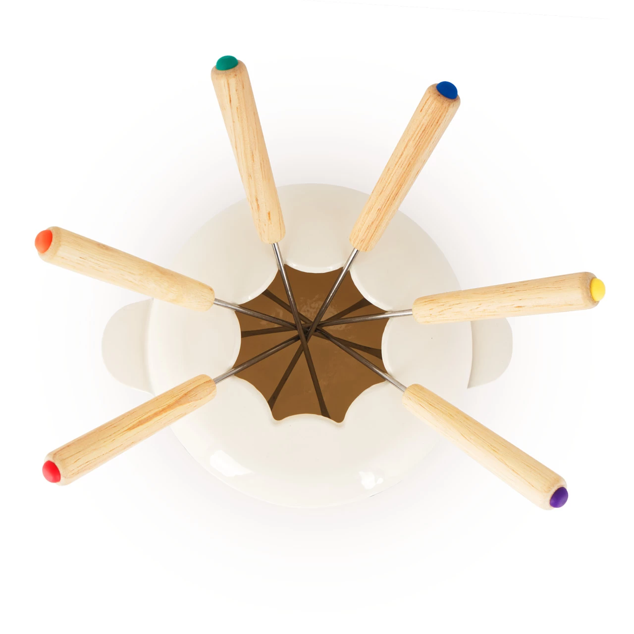 BBQ-Toro 13-teiliges Gusseisen Fondue Set Für 6 Personen, 1 L, Emailliert, Mit Brenner Und Gabeln 8 BBQ-Toro 13-teiliges Gusseisen Fondue Set Für 6 Personen, 1 L, Emailliert, Mit Brenner Und Gabeln – Bild 6