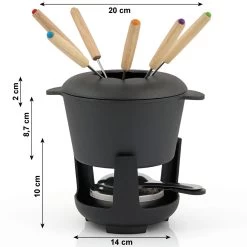 BBQ-Toro 13-teiliges Gusseisen Fondue Set Für 6 Personen | 1 L | Preseasoned 11 BBQ-Toro 13-teiliges Gusseisen Fondue Set Für 6 Personen | 1 L | Preseasoned -Camping Store fond2p fondueset massbild neu 2000px 1280x1280