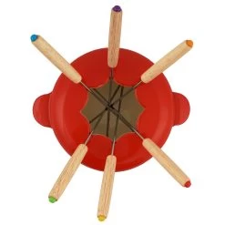 BBQ-Toro 13-teiliges Gusseisen Fondue Set Für 6 Personen | 1 L | Emailliert Rot -Camping Store fond2r fondueset bild4 neu 2000px 1280x1280