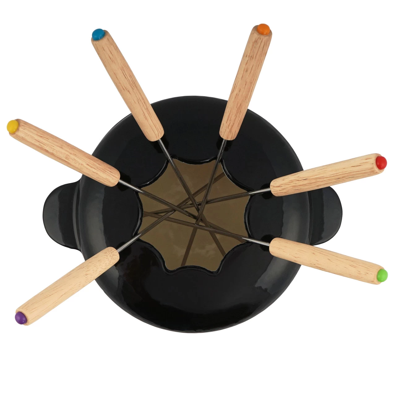 BBQ-Toro 13-teiliges Gusseisen Fondue Set Für 6 Personen | 1 L | Emailliert Schwarz 8 BBQ-Toro 13-teiliges Gusseisen Fondue Set Für 6 Personen | 1 L | Emailliert Schwarz – Bild 6