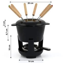 BBQ-Toro 13-teiliges Gusseisen Fondue Set Für 6 Personen | 1 L | Emailliert Schwarz 12 BBQ-Toro 13-teiliges Gusseisen Fondue Set Für 6 Personen | 1 L | Emailliert Schwarz -Camping Store fond2s fondueset massbild neu 2000px 1280x1280