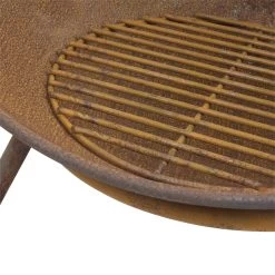 BBQ-Toro Feuerschale Ø 60cm, Rostoptik, Kippbare Outdoor Feuerstelle Mit 3 Beinen, 3-in-1 Feuerkugel -Camping Store fs11r feuerschale bild5 2000px 1280x1280